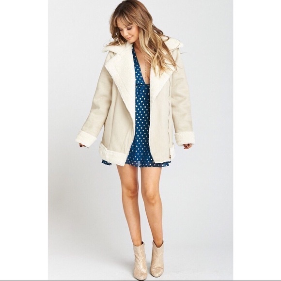 Show Me Your Mumu Calgary Faux Shearling Coat L - Picture 1 of 8